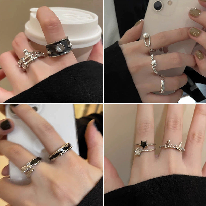 Moonstone zircon ring