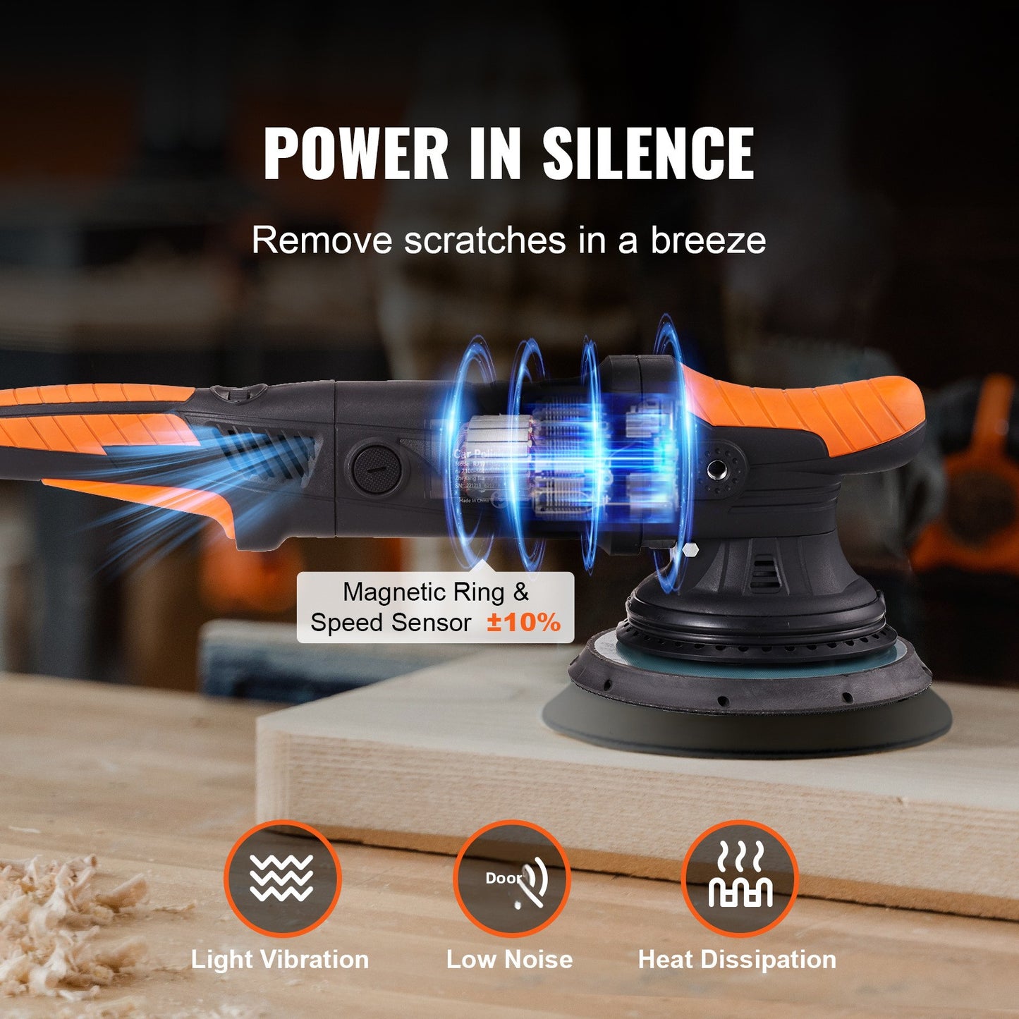 MOQ:10 Dual Action Car Polisher with Variable Speed