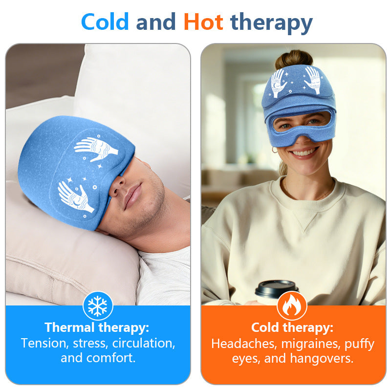 MOQ:1PCS Cooling Gel Eye Mask and Cap Set