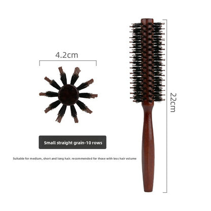 MOQ:3 Inward-curling wooden roller comb hairbrush