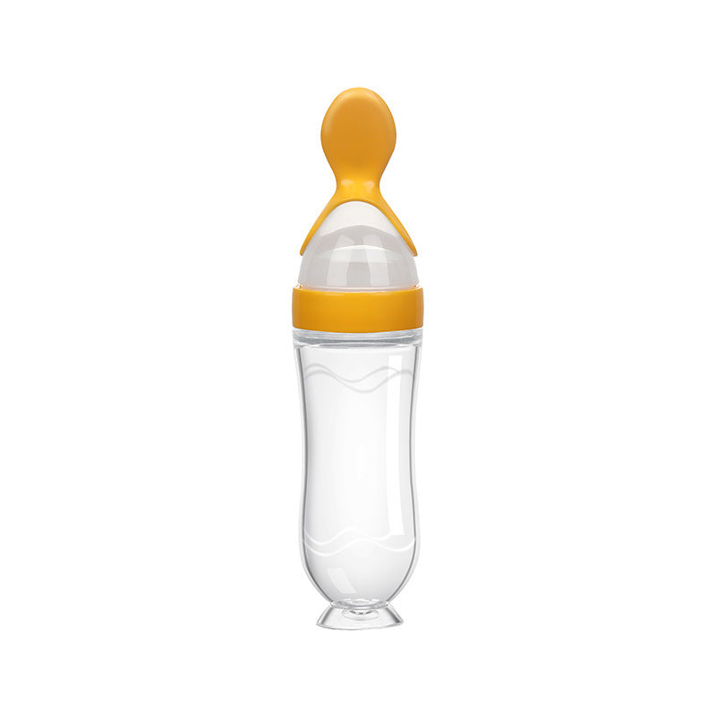 “MOQ：5” Silicone baby food feeding bottle