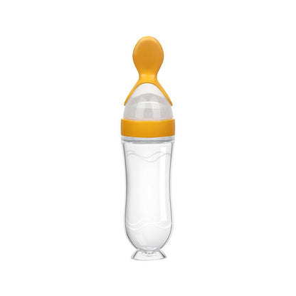 “MOQ：5” Silicone baby food feeding bottle