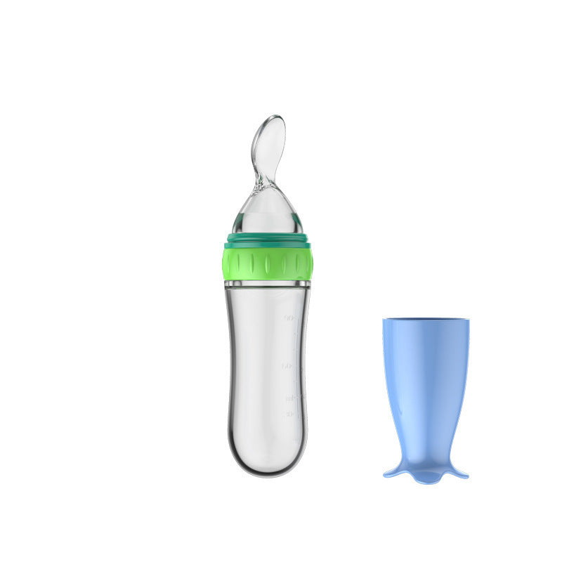 “MOQ：5” Silicone baby food feeding bottle