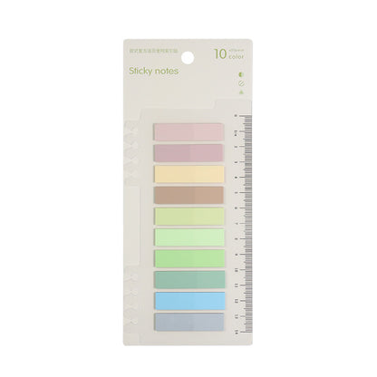Morandi-colored transparent index sticky notes