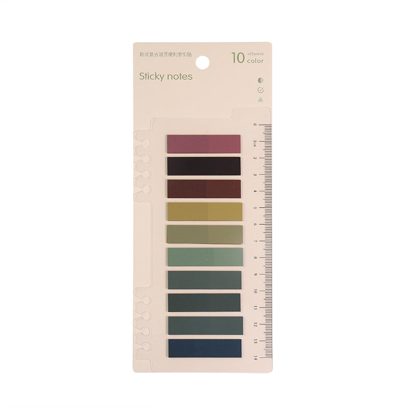 Morandi-colored transparent index sticky notes