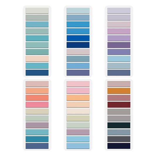 Morandi PET Index Stickers Thin Short Strips