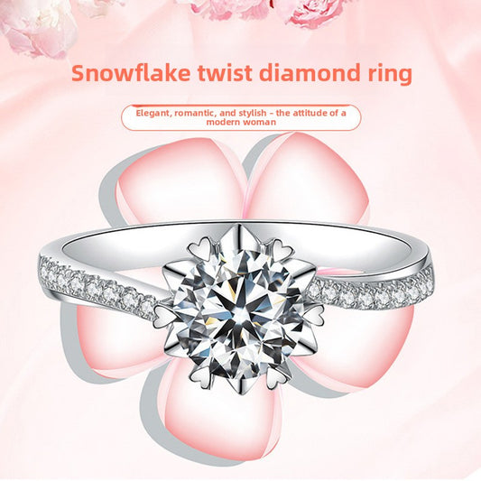 Morganite simple six-prong wedding ring