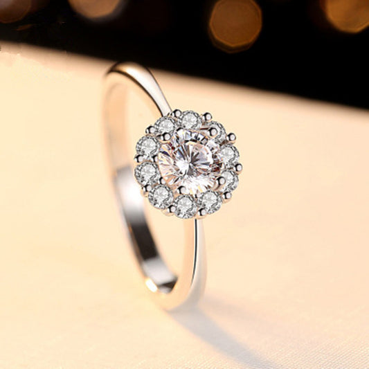Morganite simple six-prong wedding ring