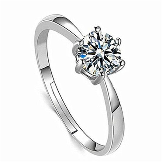 Morganite simple six-prong wedding ring