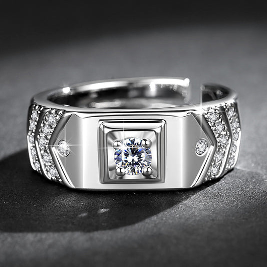 Morganite simple six-prong wedding ring