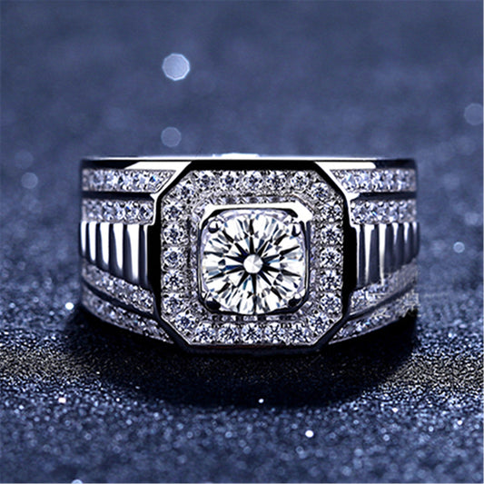Morganite simple six-prong wedding ring