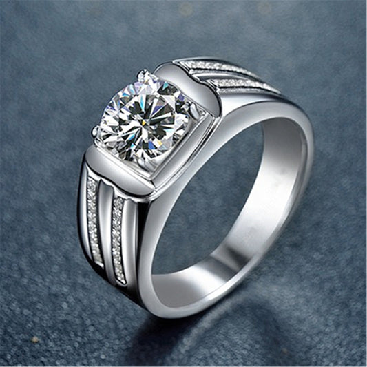 Morganite simple six-prong wedding ring