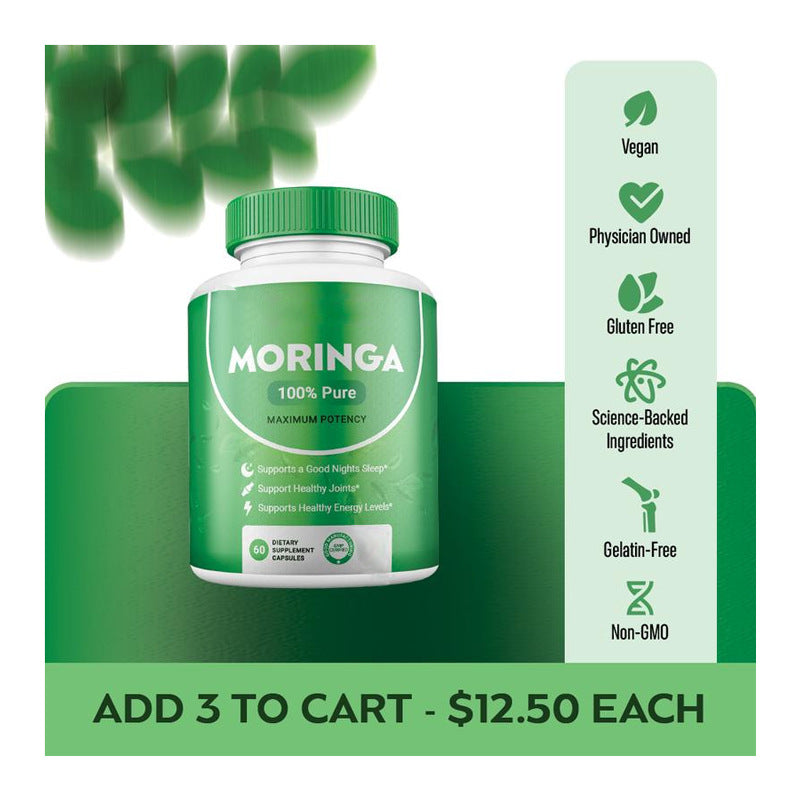 Moringa Capsules, 60 Count - Natural Dietary Supplement