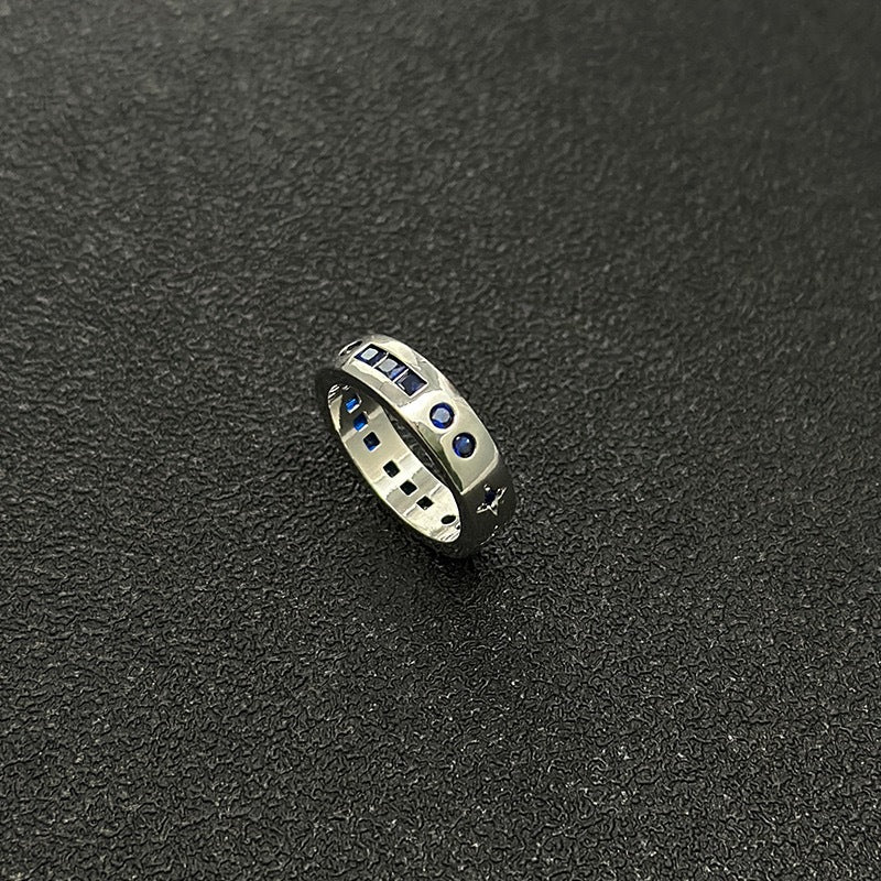 Morse Code Ring Geometric Electroplated Copper Jewelry