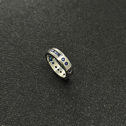 Morse Code Ring Geometric Electroplated Copper Jewelry
