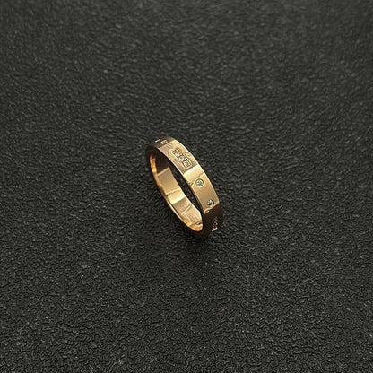 Morse Code Ring Geometric Electroplated Copper Jewelry