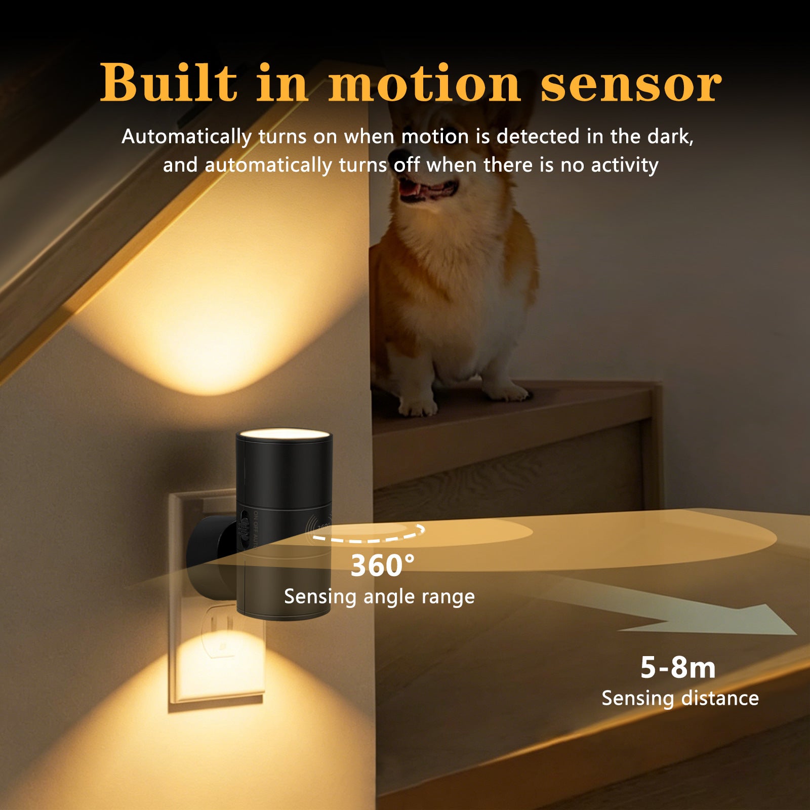 Motion Sensor LED Wall Night Light