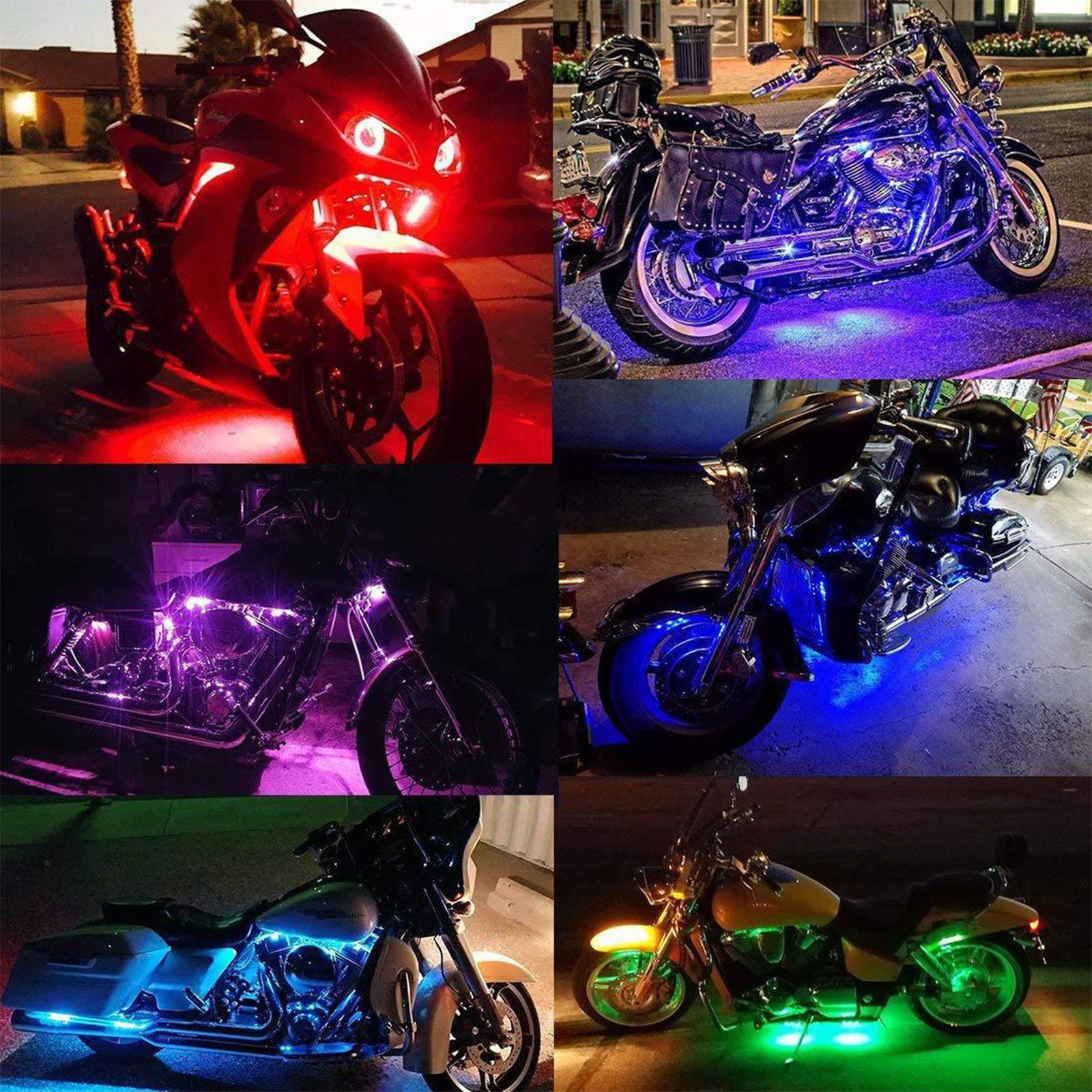 Motorcycle Bluetooth Voice Controlled LED Ambient Light Strip