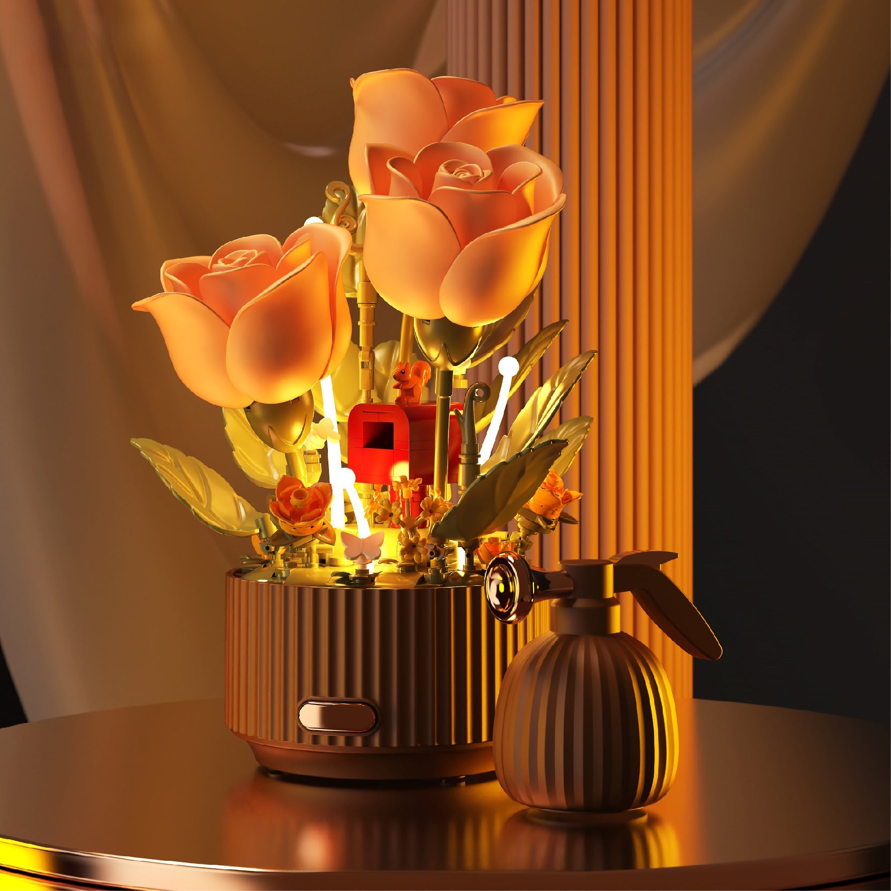 Motorized Blooming Flower Building Blocks