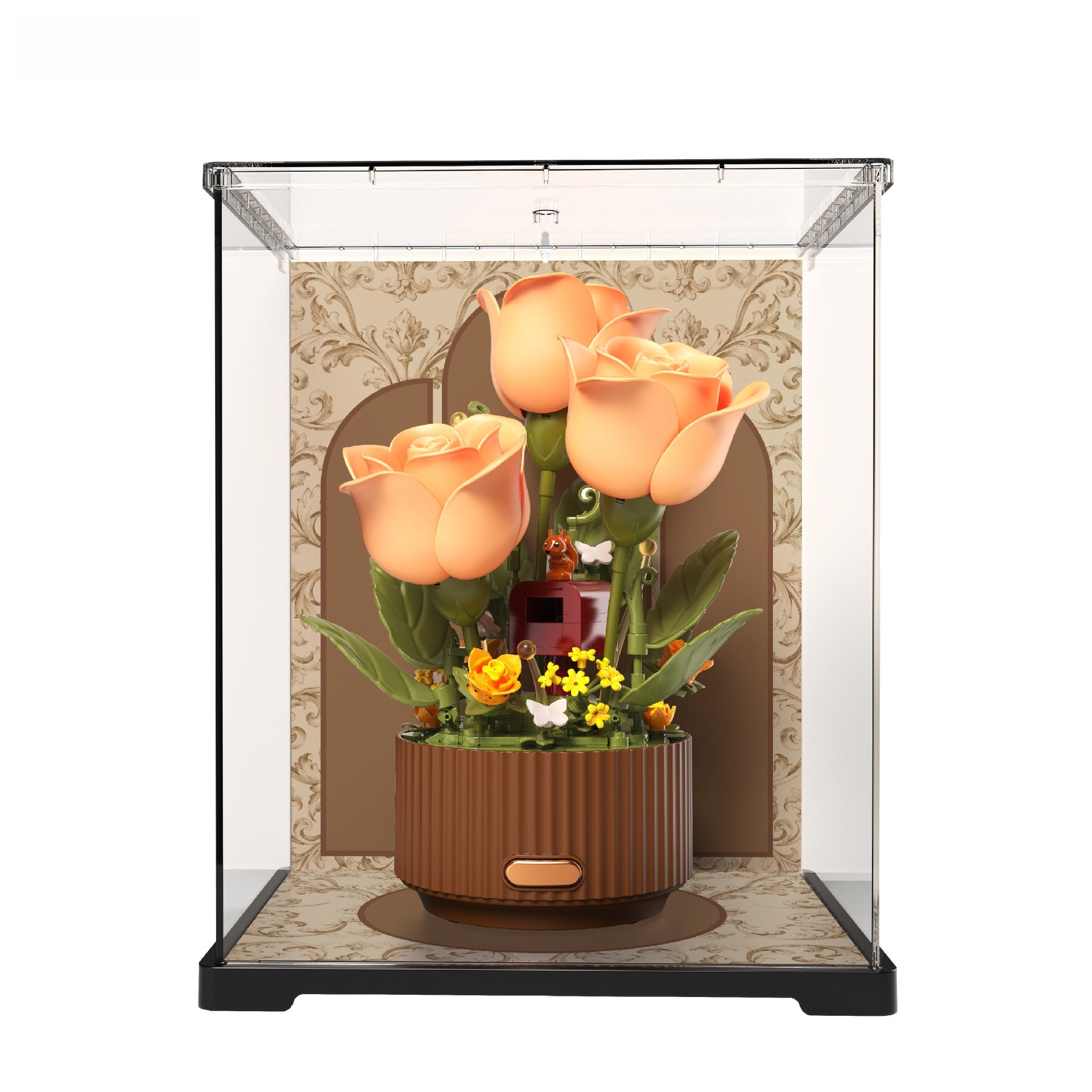 Motorized Blooming Flower Building Blocks