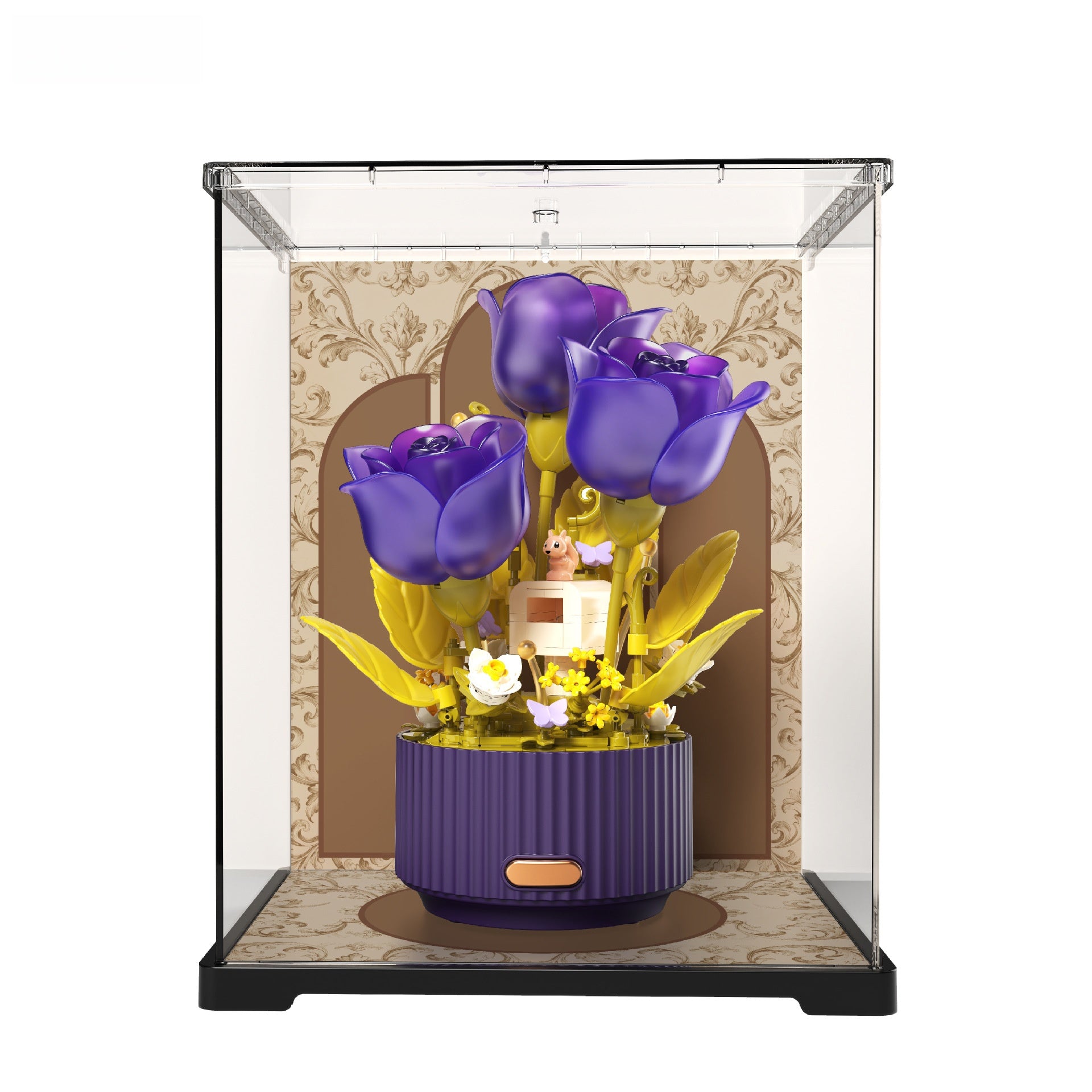 Motorized Blooming Flower Building Blocks