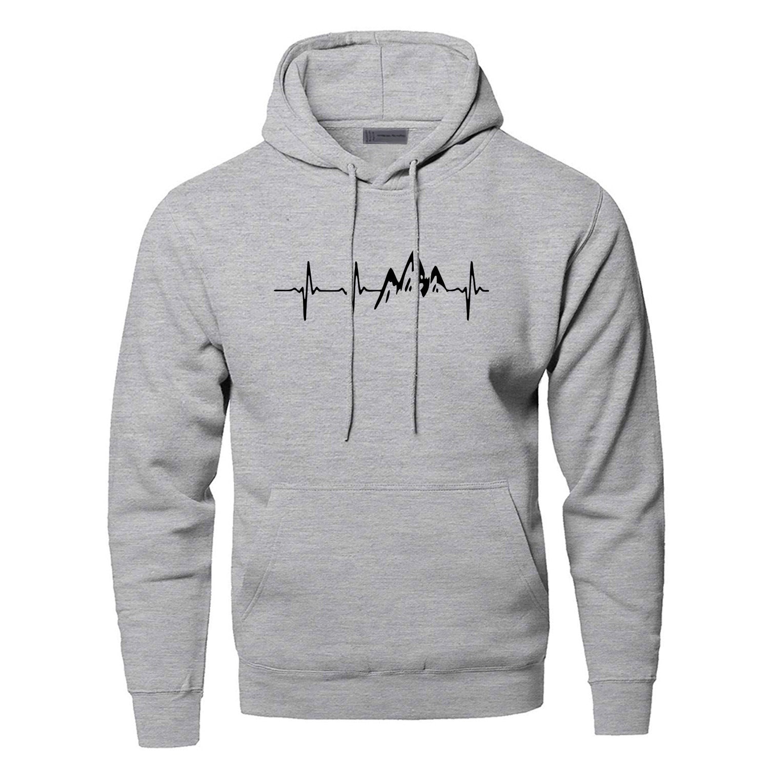 Mountain Heartbeat Sweatshir Men Sound Ray Diagram
