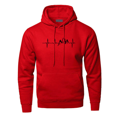 Mountain Heartbeat Sweatshir Men Sound Ray Diagram