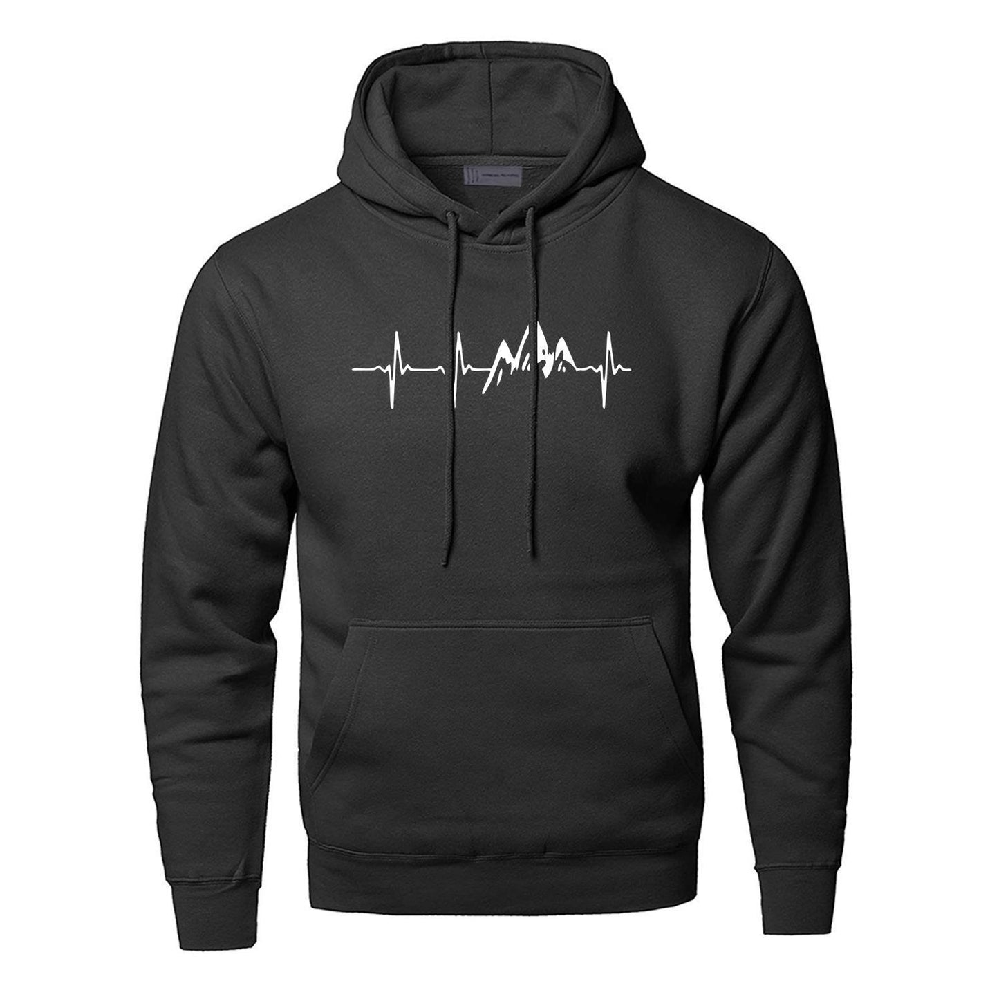 Mountain Heartbeat Sweatshir Men Sound Ray Diagram