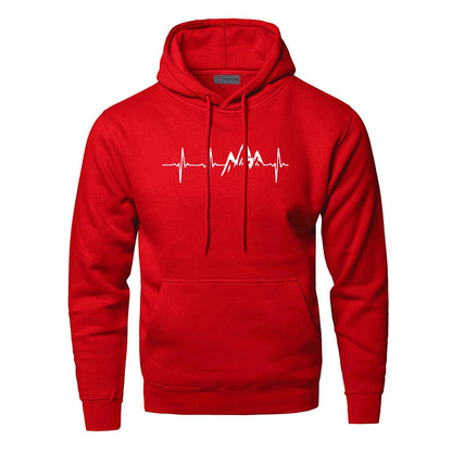 Mountain Heartbeat Sweatshir Men Sound Ray Diagram
