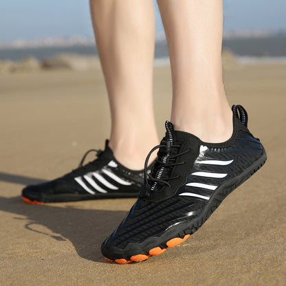 Mountaineering hiking and stream-wading shoes