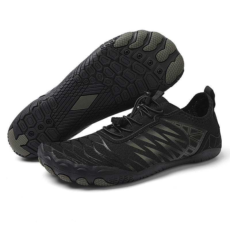 Mountaineering hiking and stream-wading shoes
