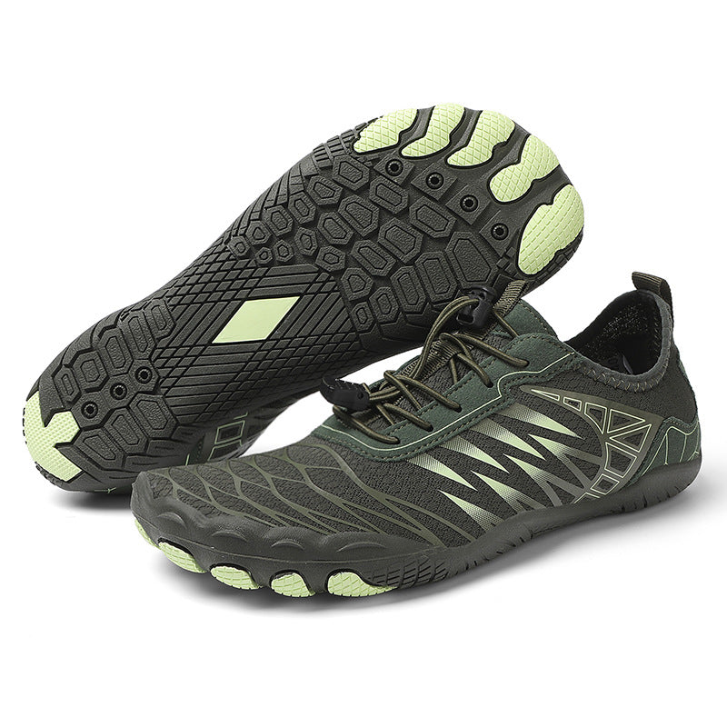 Mountaineering hiking and stream-wading shoes