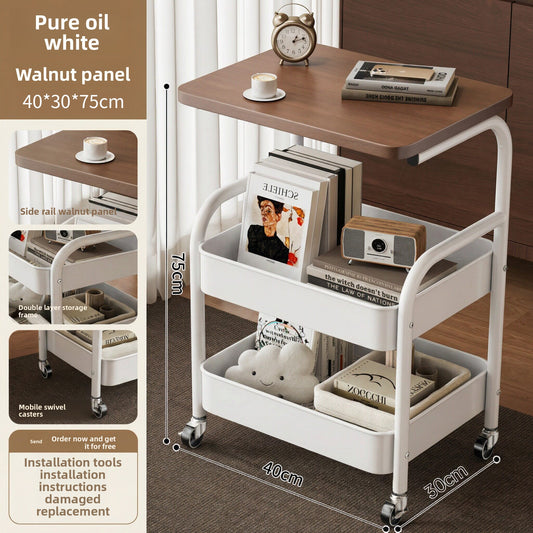 Movable Multi-Tier Storage Cart with Wheels