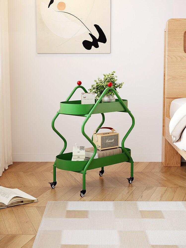 Movable Trolley Side Table