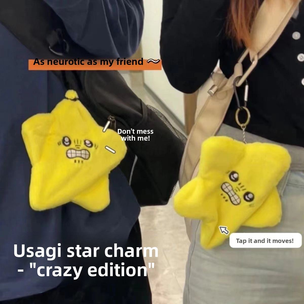 Moving star keychain