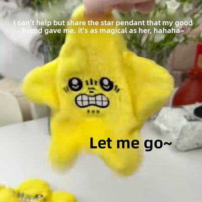 Moving star keychain