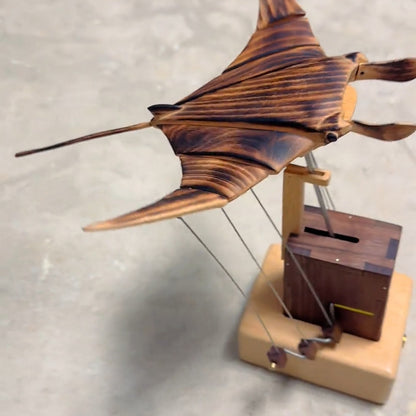 Moving Stingray Wooden Decoration