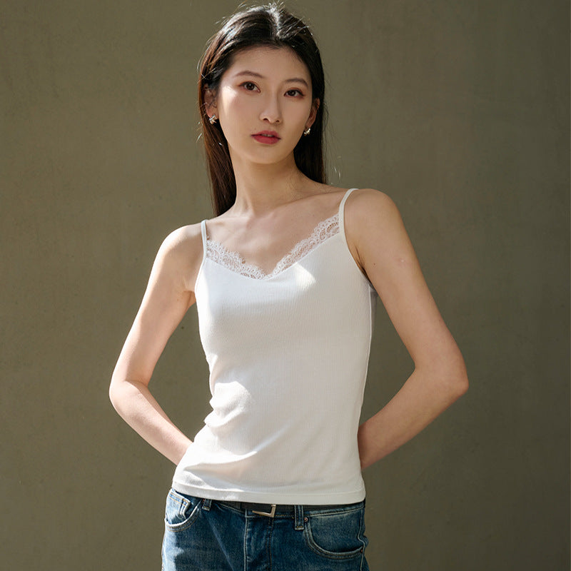 Mulberry Silk Built-in Bra Sling Vest – Breathable & Lightweight