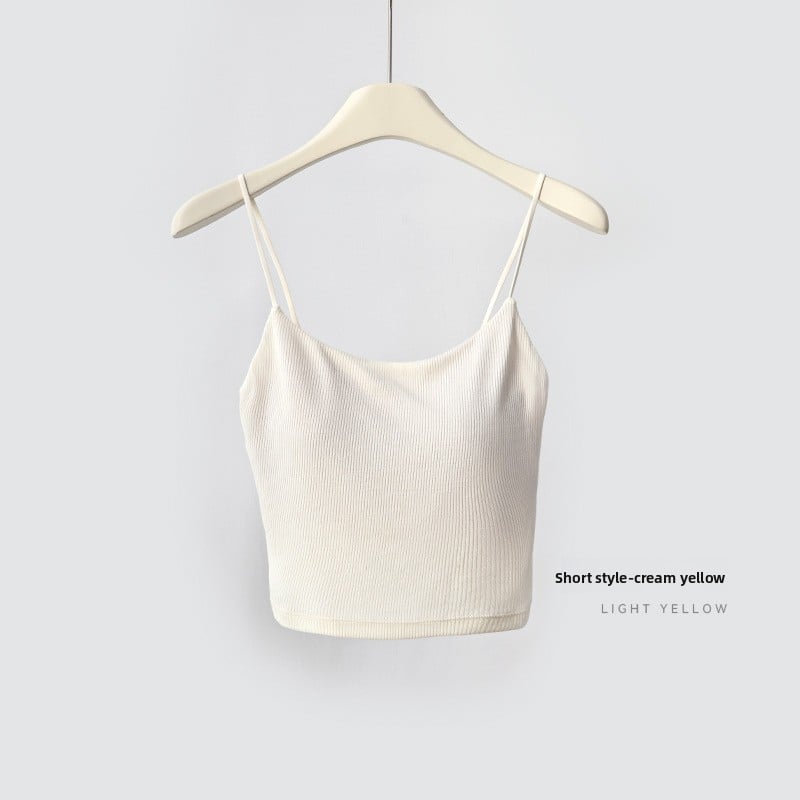 Mulberry Silk Built-in Bra Sling Vest – Breathable & Lightweight