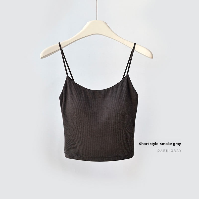 Mulberry Silk Built-in Bra Sling Vest – Breathable & Lightweight
