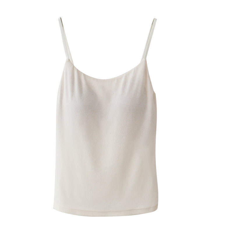 Mulberry Silk Built-in Bra Sling Vest – Breathable & Lightweight