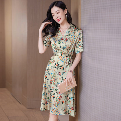 Mulberry Silk Floral Print Dress