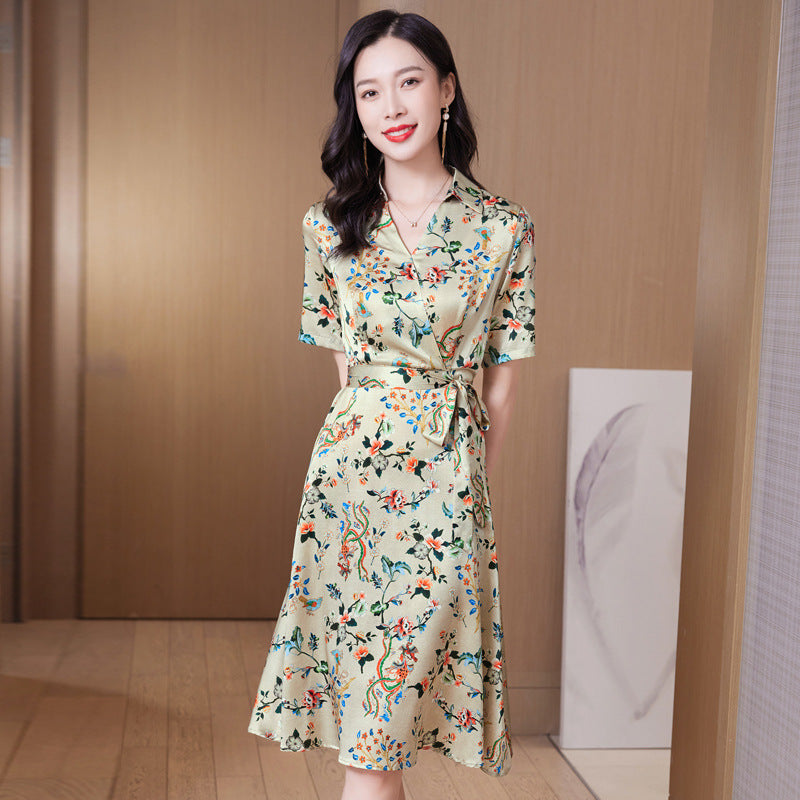 Mulberry Silk Floral Print Dress