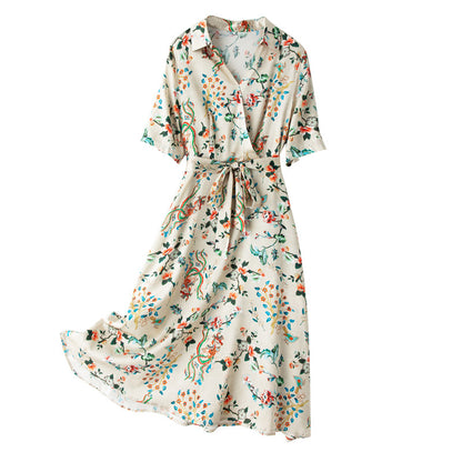 Mulberry Silk Floral Print Dress