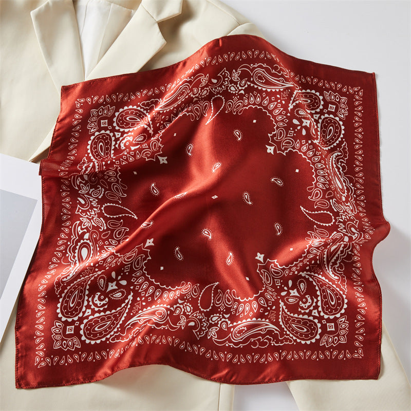 Mulberry Silk Square Scarf Printed Fashion Accessory
