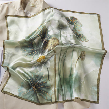 Mulberry Silk Square Scarf Printed Fashion Accessory