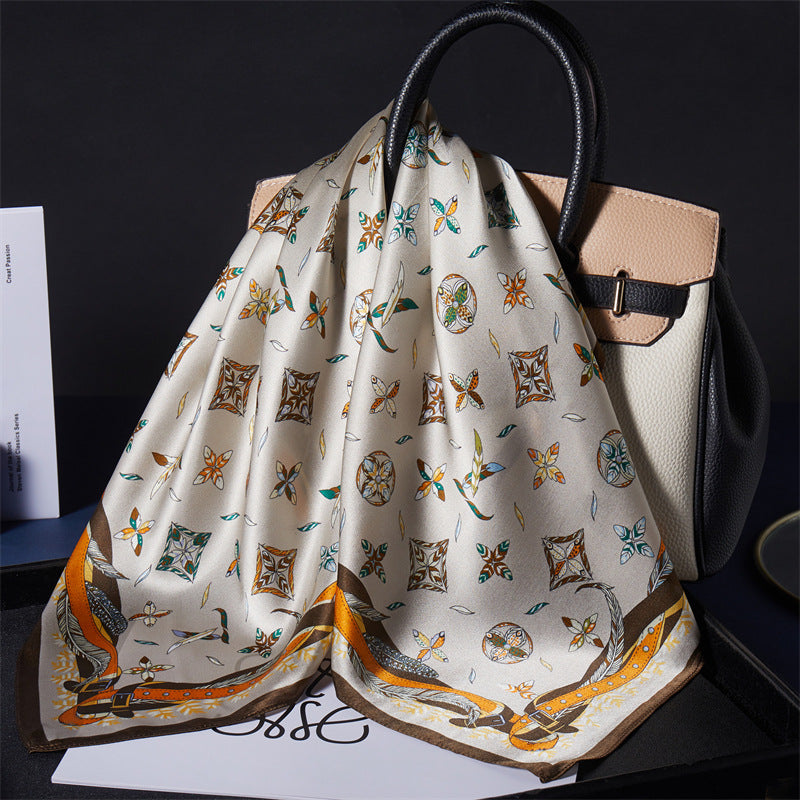 Mulberry Silk Square Scarf Printed Fashion Accessory