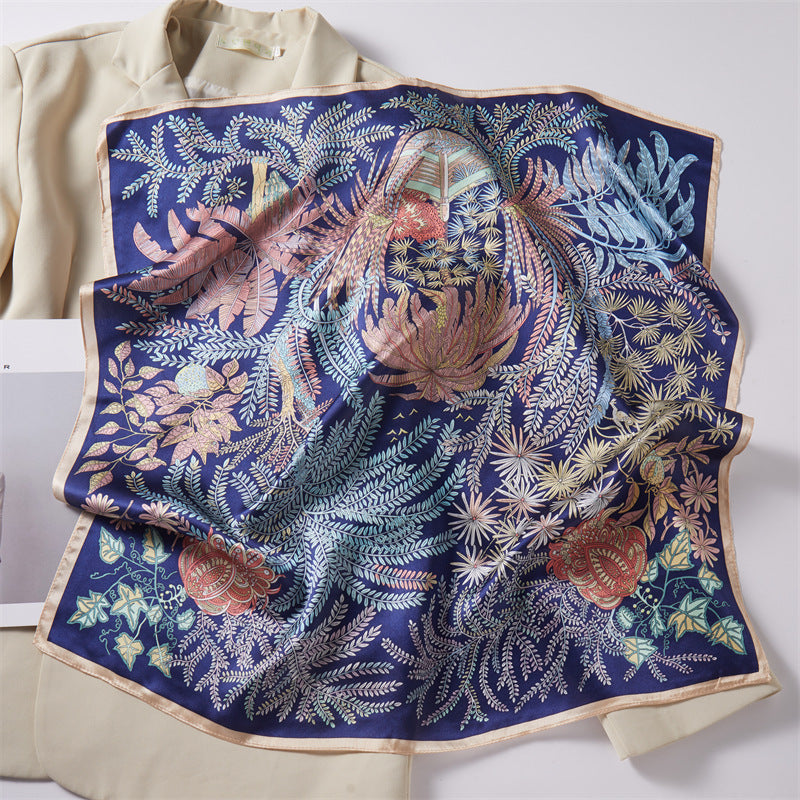Mulberry Silk Square Scarf Printed Fashion Accessory
