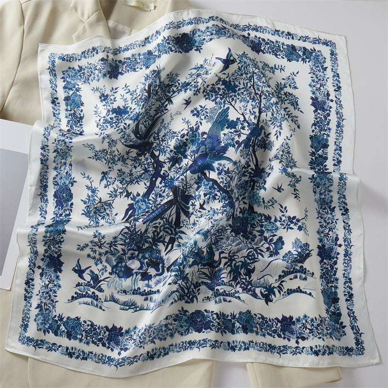 Mulberry Silk Square Scarf Printed Fashion Accessory