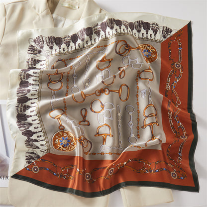 Mulberry Silk Square Scarf Printed Fashion Accessory